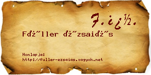 Füller Ézsaiás névjegykártya